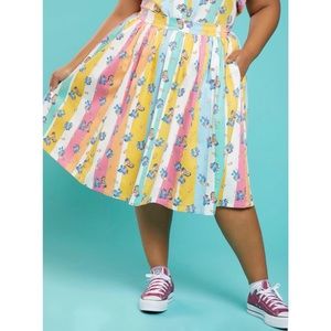 💸 SOLD 💸 Her Universe Disney Lilo & Stitch Ice Cream Stripe Retro Skirt